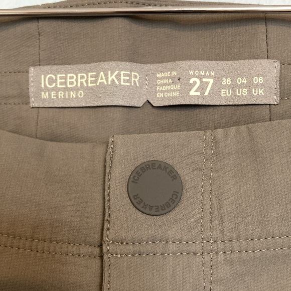 Icebreaker Merino Womens Size 27 (4) Connection Commuter Wool 3/4 Capris Grey - Picture 6 of 16